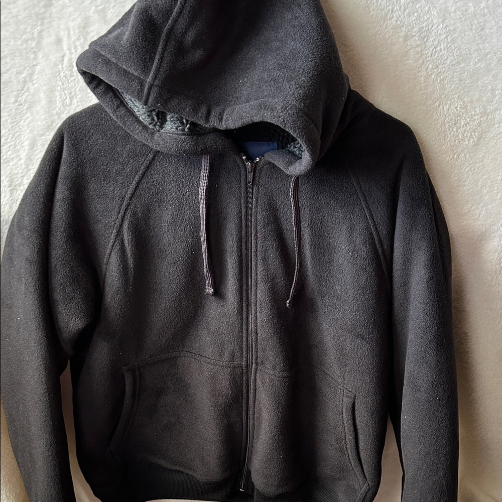 Men's Black Hoodie coat size M